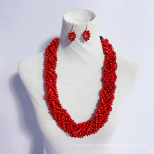 Woven 6-Stranded Lopa Necklace W/kukui Nuts